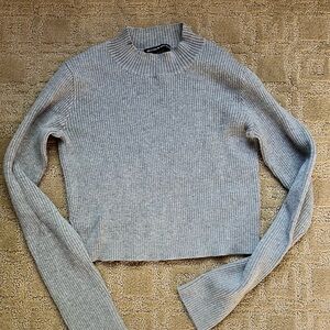 Brandy Melville Heather Gray Ribbed Sweater